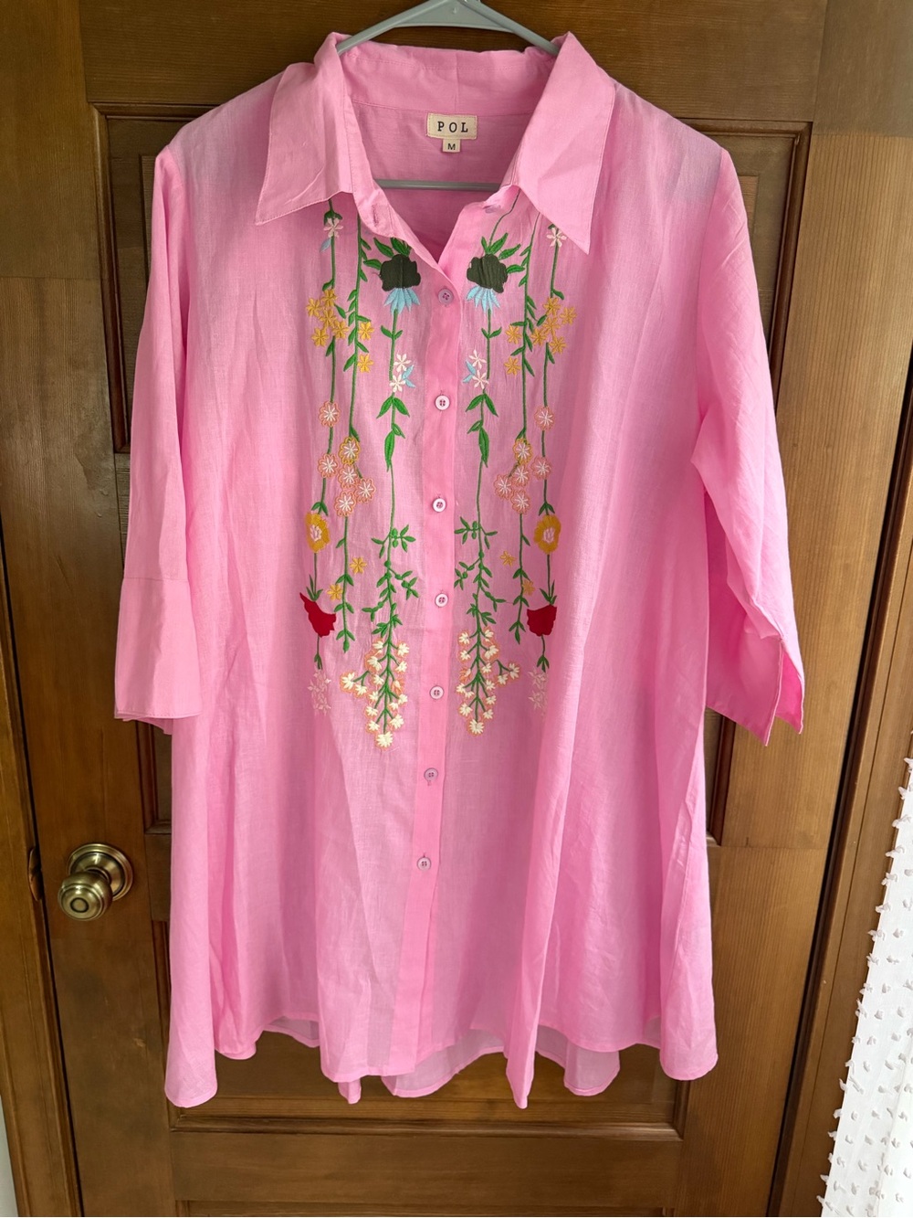 POL Embroidered Mini Dress